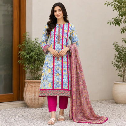 3 pcs printed suit.