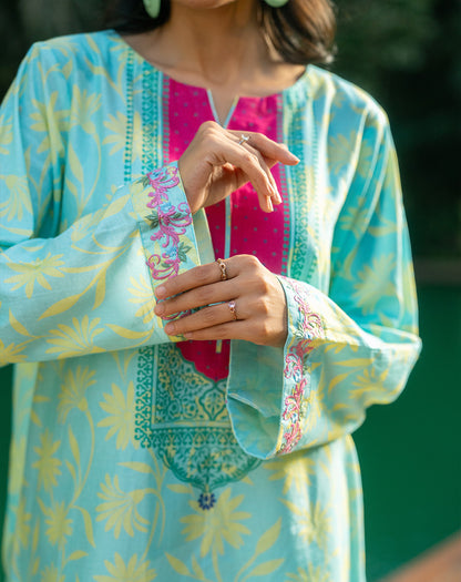 Printed Embroidered Lawn 2 Pc Suit