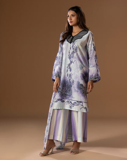 Printed Embroided Lawn 3pcs Suit