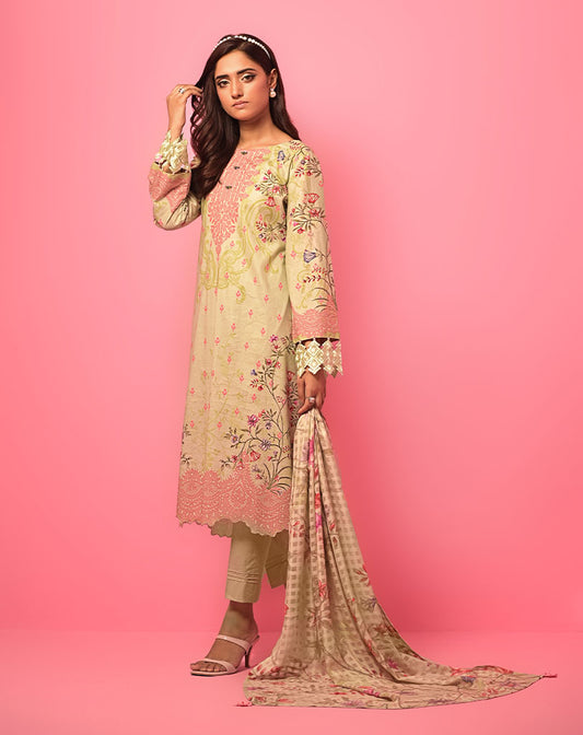 3PC LAWN EMB UNSTITCH SUIT
