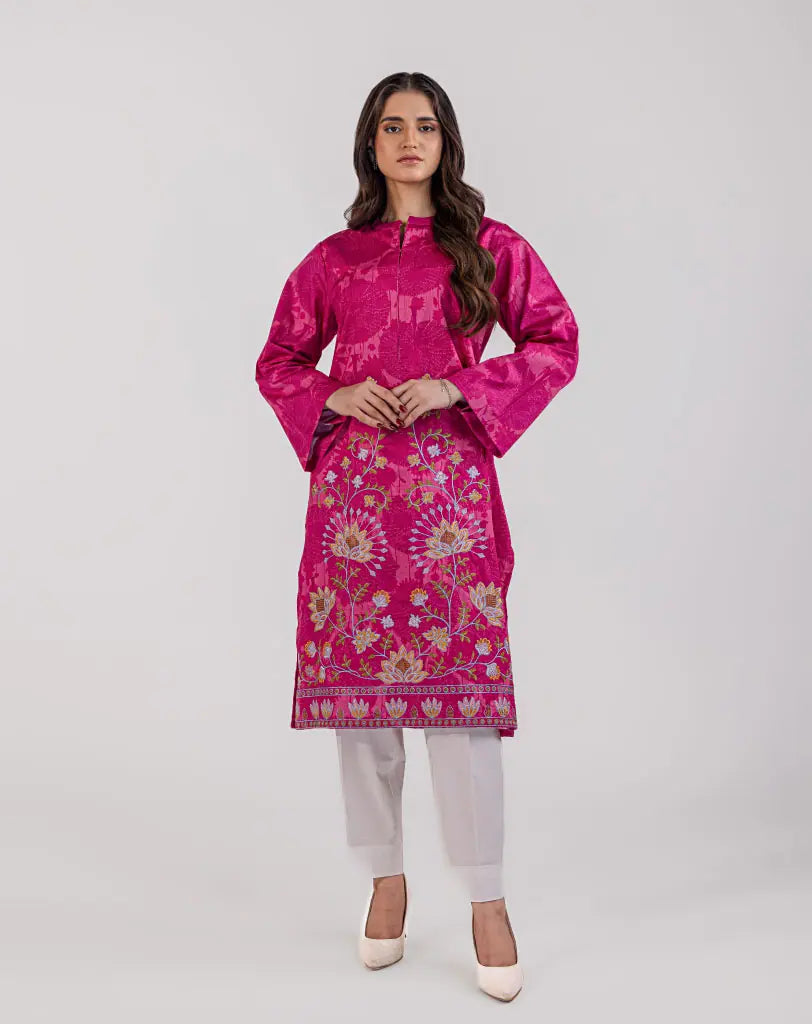 Printed Embroidrered Cotton Shirt