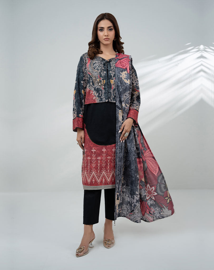 3 pcs khaddar suit