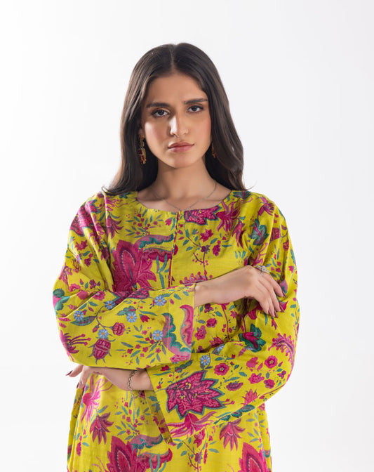 2 Piece-Printed Embroidrered Lawn Suit