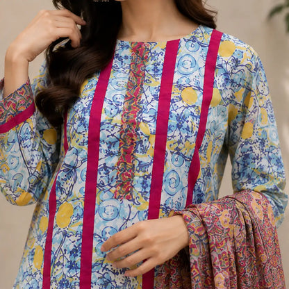 3 pcs printed suit.