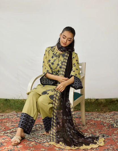 3pcs printed suit.