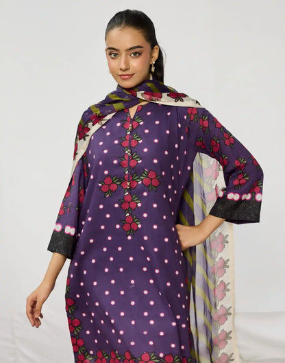 3pcs printed suit.