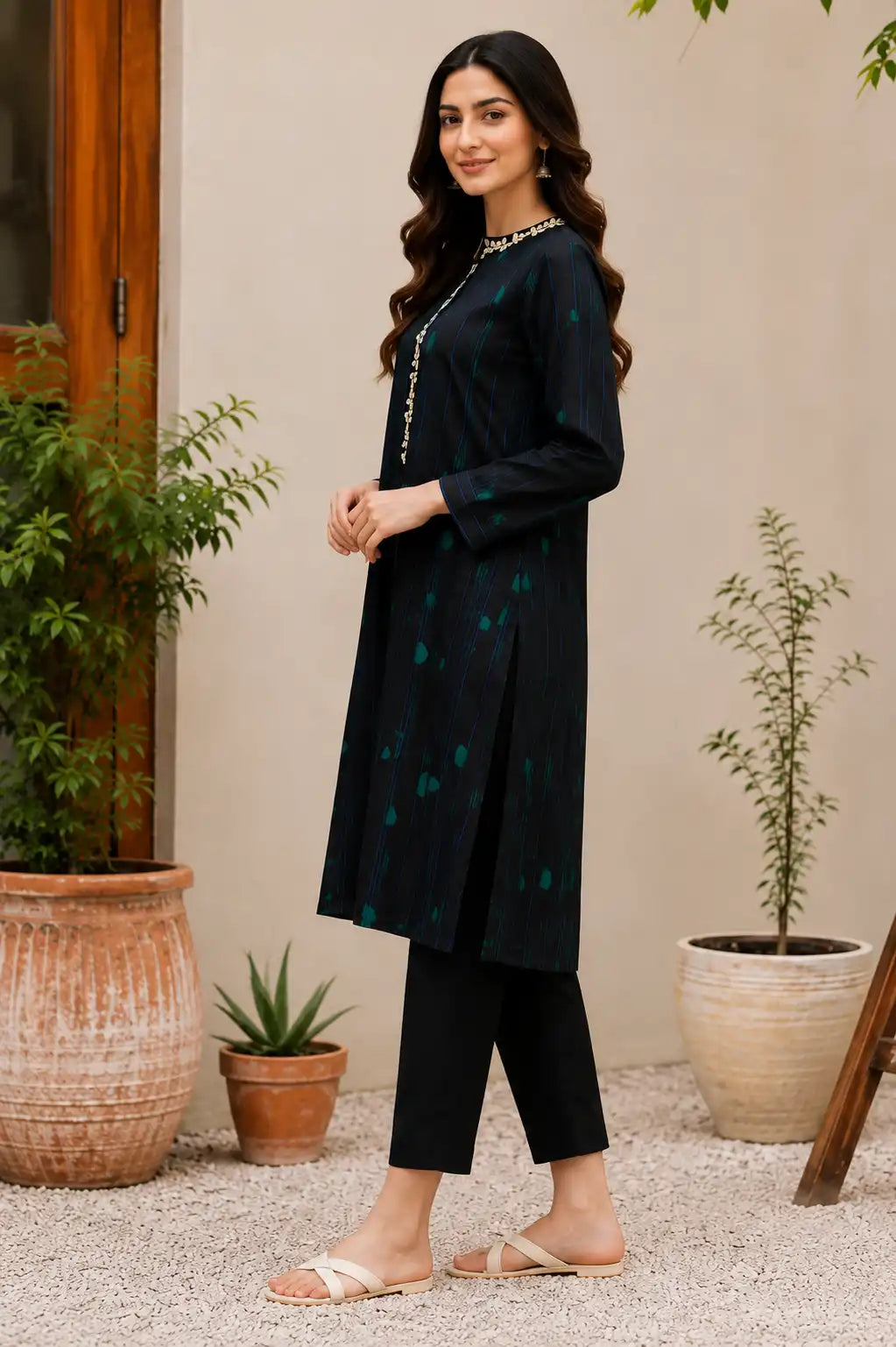 1 pcs printed embroidered shirt.