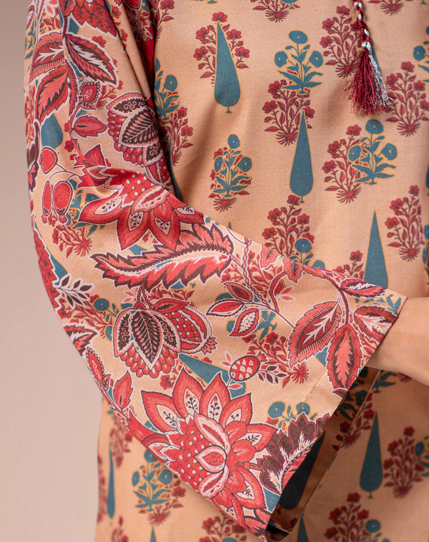 PRINTED 1PCS CHAMBRAY SHIRT