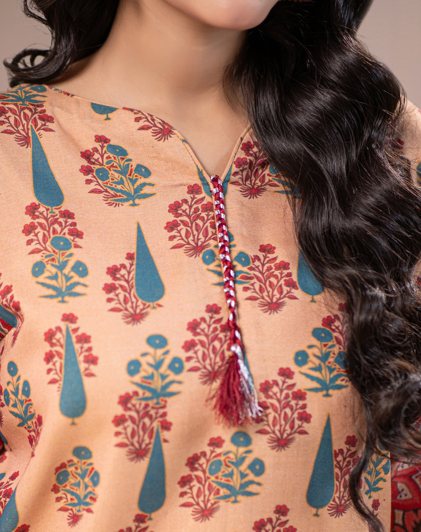 PRINTED 1PCS CHAMBRAY SHIRT
