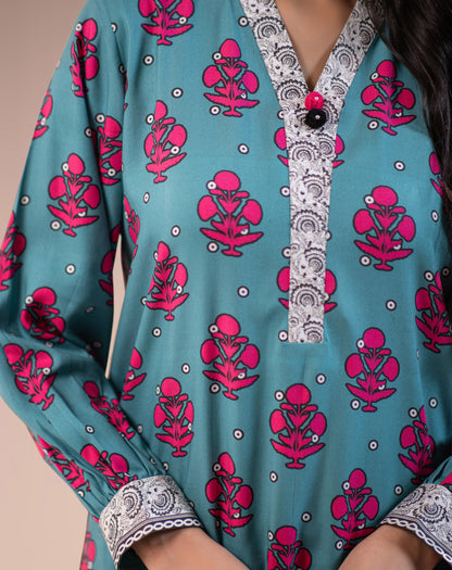 PRINTED LINEN 1PCS SHIRT