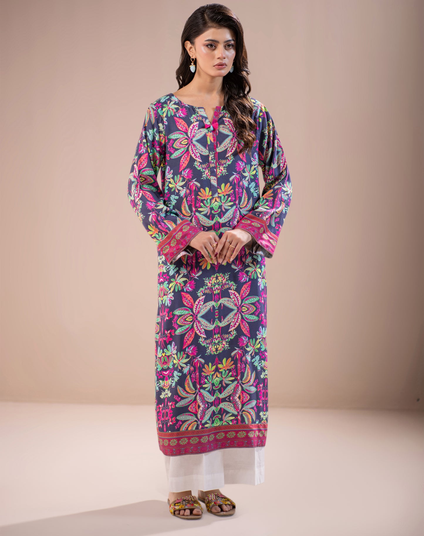 PRINTED LINEN 1PCS SHIRT