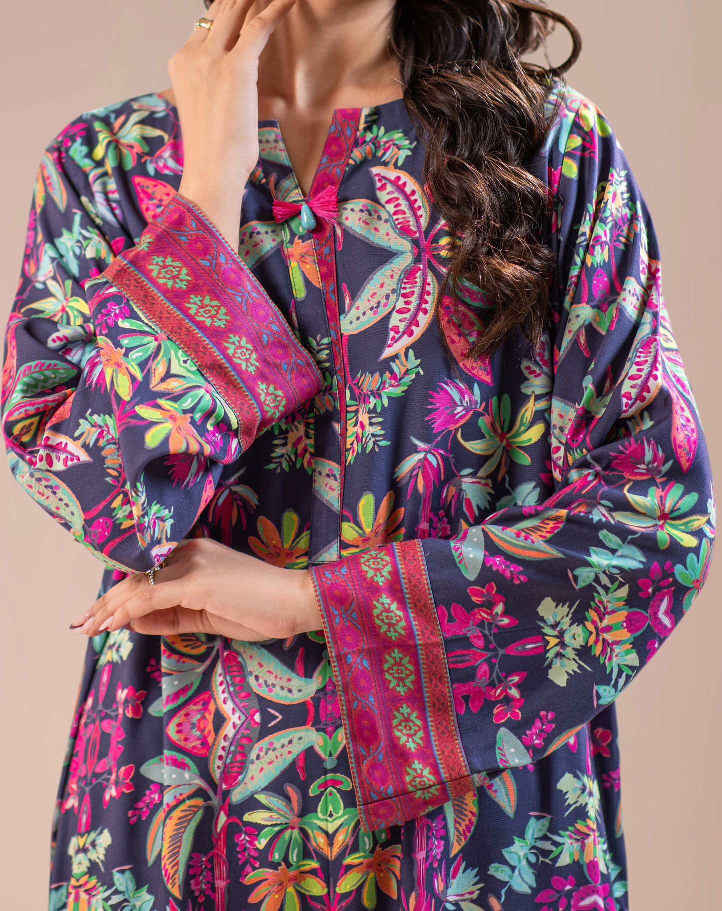 PRINTED LINEN 1PCS SHIRT