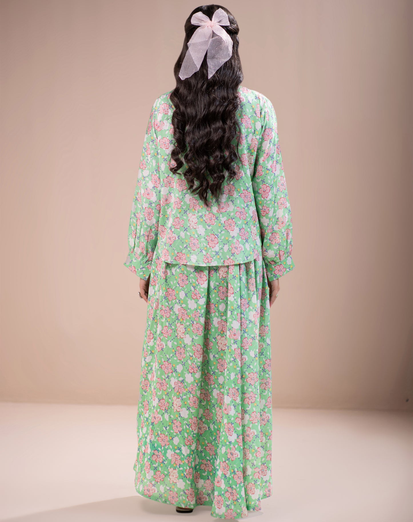PRINTED RAW SILK 2PCS SUIT