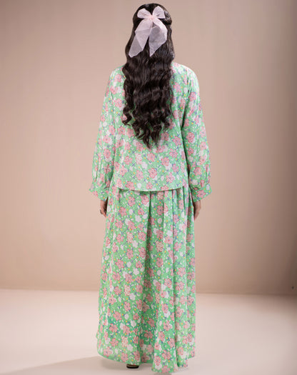 PRINTED RAW SILK 2PCS SUIT