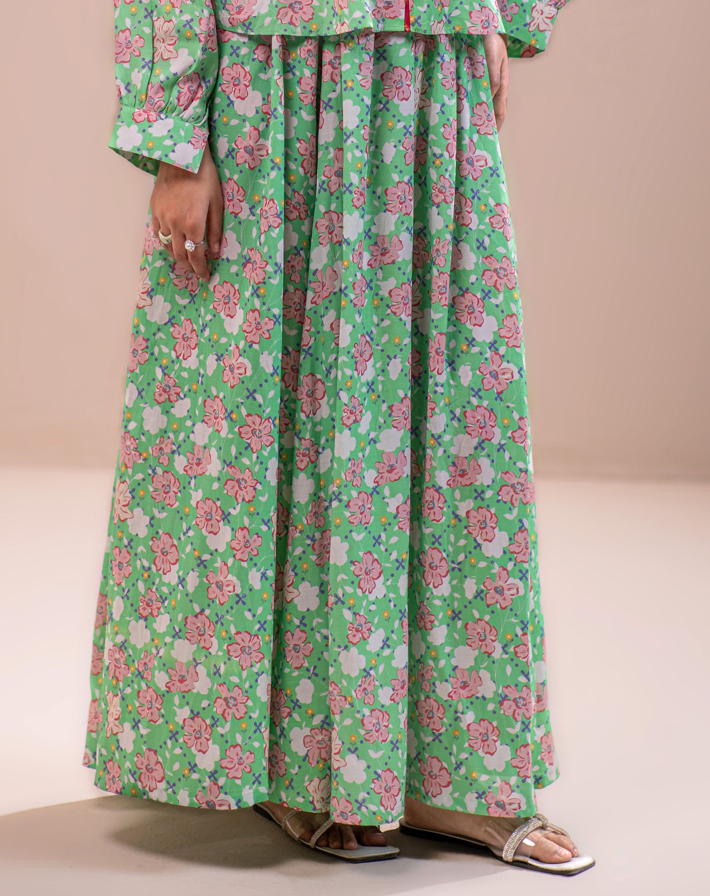 PRINTED RAW SILK 2PCS SUIT