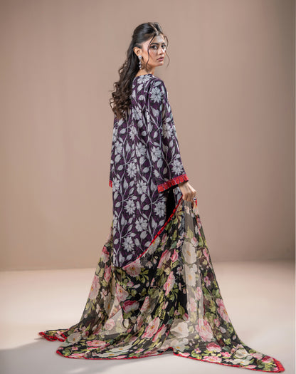 PRINTED KHADDAR 3PCS SUIT