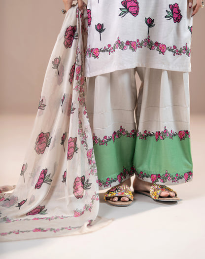 PRINTED LINEN 3PCS SUIT