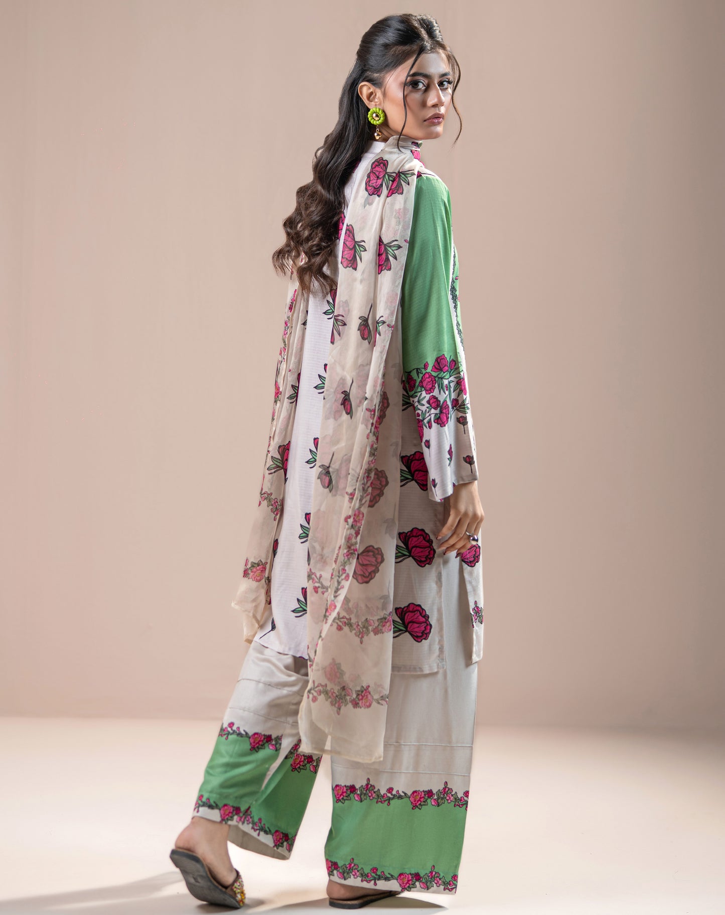 PRINTED LINEN 3PCS SUIT