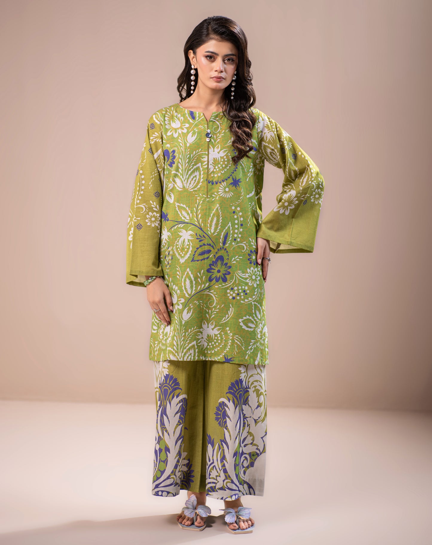 PRINTED KHADDAR 2PCS SUIT