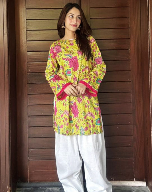 2 Piece-Printed Embroidrered Lawn Suit
